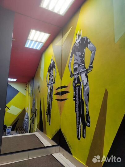 Каллиграфия на стенах, стрит-арт, художник