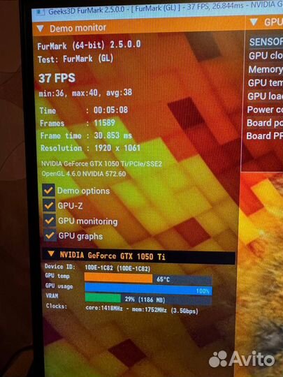 Видеокарта GeForce GTX 1050ti 4gb palit dual OC