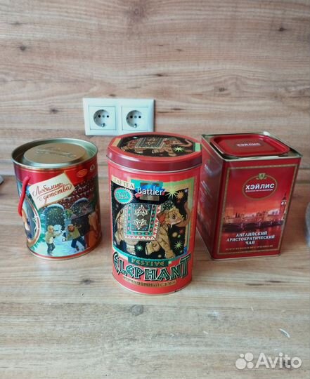 Жестяная банка для чая Индийский слон