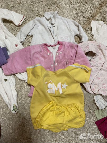 Детские вещи на девочку пакетом 74 80 даром