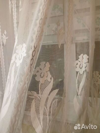 Тюль с карнизом