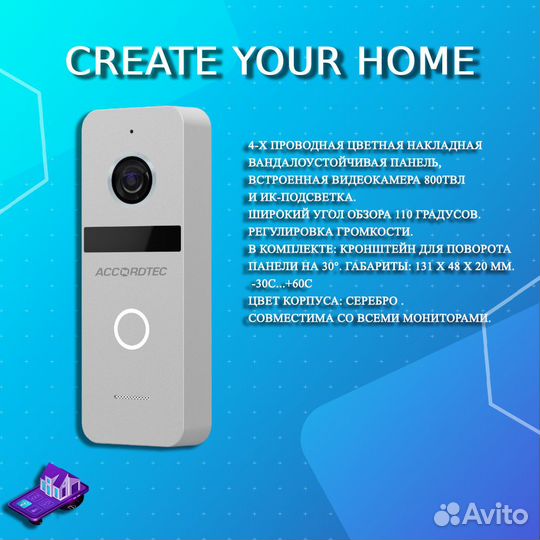 Комплект видеодомофонии №29