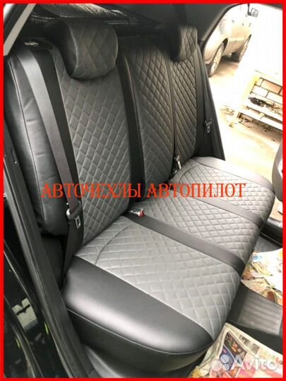 Чехлы Автопилот Hyundai Creta 1 из экокожи Ромб