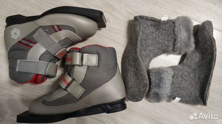 Лыжи детские 120 см с ботинками