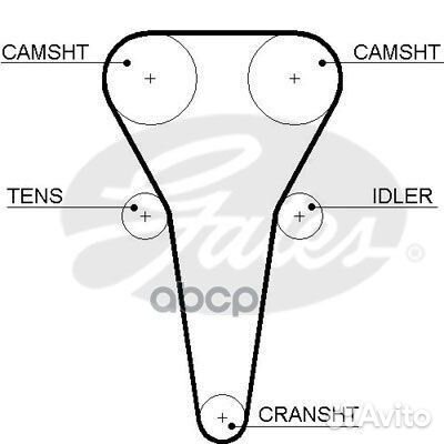 Ремень грм зубчатый с роликами, комплект K01556