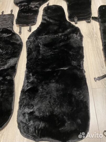 Комплект меховых накидок на сиденья, меринос