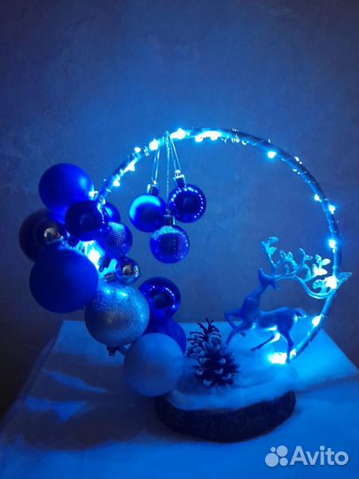 Новогодняя композиция с подсветкой