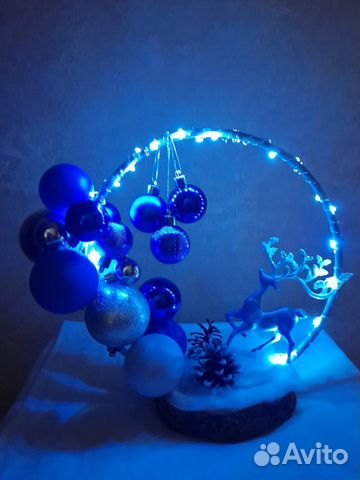 Новогодняя композиция с подсветкой