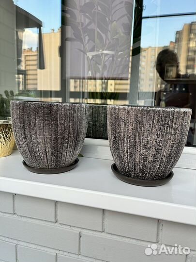 Горшок цветочный Меланж 22 h20 см v4.8 л керамика