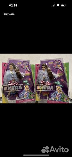 Кукла Barbie Экстра 9 в радужном платье