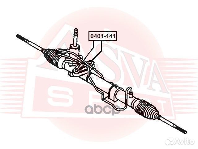 Сайлентблок рулевой рейки 0401-141 asva