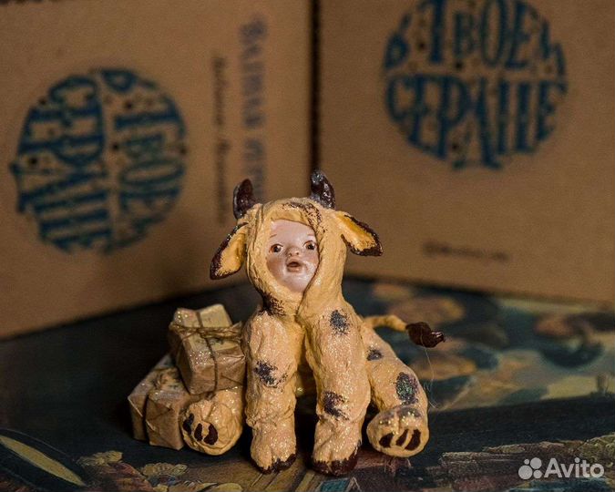 Ватная елочная игрушка, серия 