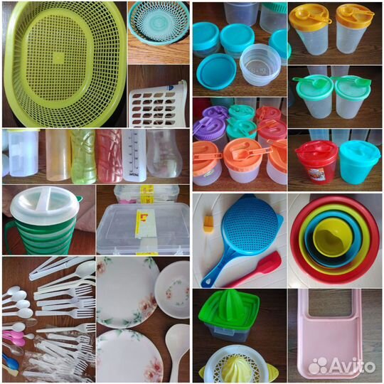 Пластиковая посуда для хранения и пикников
