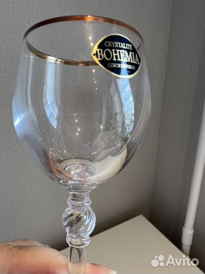Хрустальные рюмки -фужеры Чехия Богемия