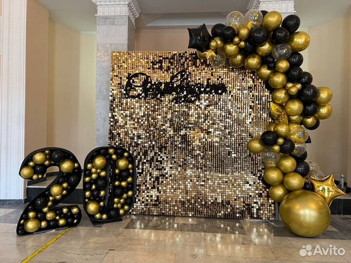 Аренда фотозоны из пайеток