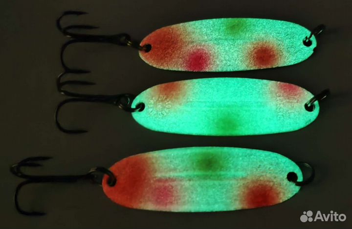 Блесна Williams Wabler(реплика) glow Печёнкин, 3шт