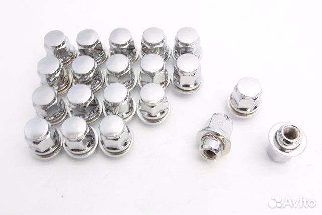 Гайка 20063 пресс-шайба 12x1,5 38mm серебро HEX 21