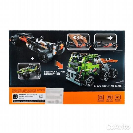 Конструктор с Инерц.механизмом Спорткар 137дет 6+