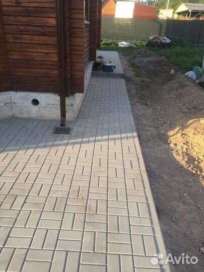 Отмостка, Фундамент, бетон площадки дорожки Плитка