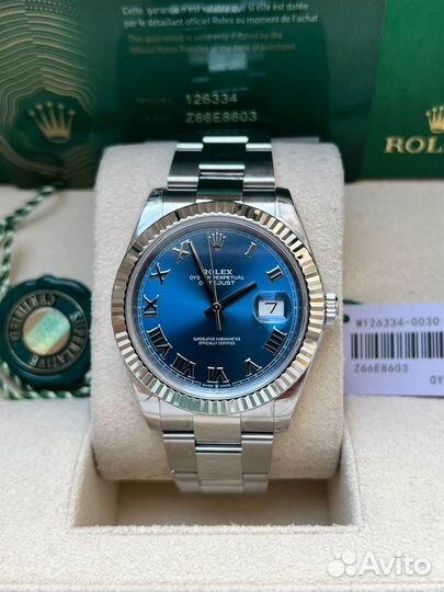 Rolex Datejust 41 Blue Roman Dial 126334 Oyster