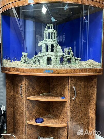 Аквариум Jebo с тумбой и декорациями