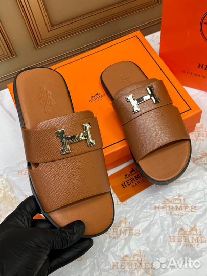 Шлепки hermes женские