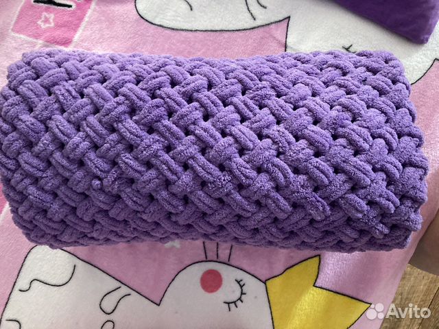 Вязанный плед детский