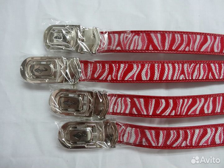 Женский ремень из кожи морского ската