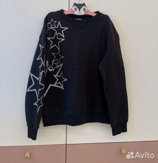 Balmain оригинал свитшот в камнях 10л