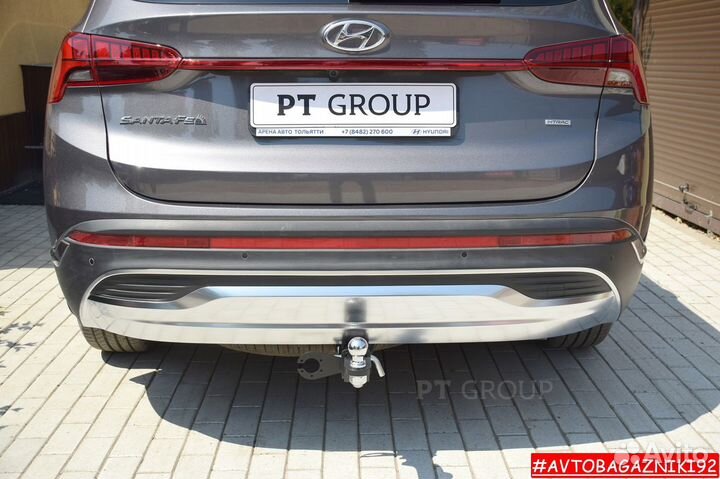 Фаркоп (тсу) под квадрат для Hyundai Santa Fe 2021