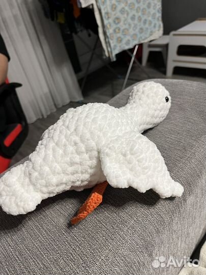 Гусик обнимусик вязаный игрушка