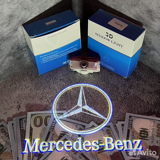 Стекло Проекция в двери mercedes