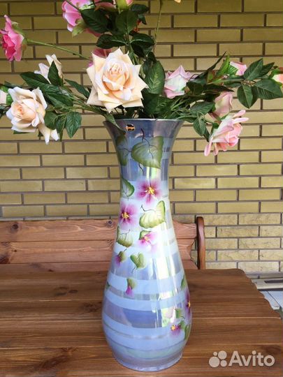 Ваза напольная, Испания, керамика, ручная роспись