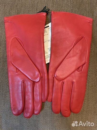 Перчатки женские кожаные новые