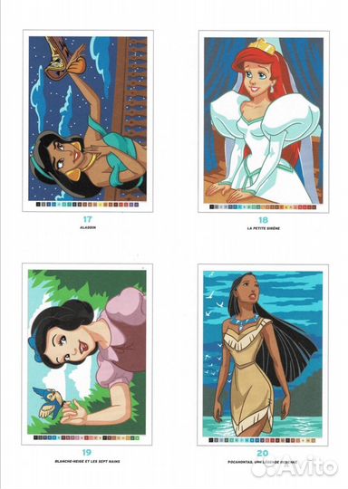 Раскраска по номерам Disney Princesses