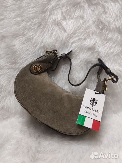 Сумка женская натуральная замша италия