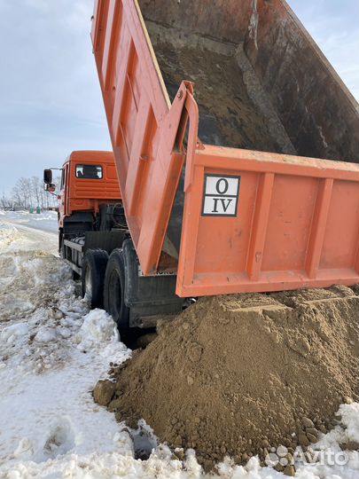 Песок Речной Карьерный с доставкой на Камазе 1-10