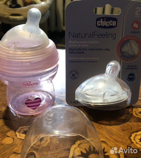 Бутылочка chicco+ соска