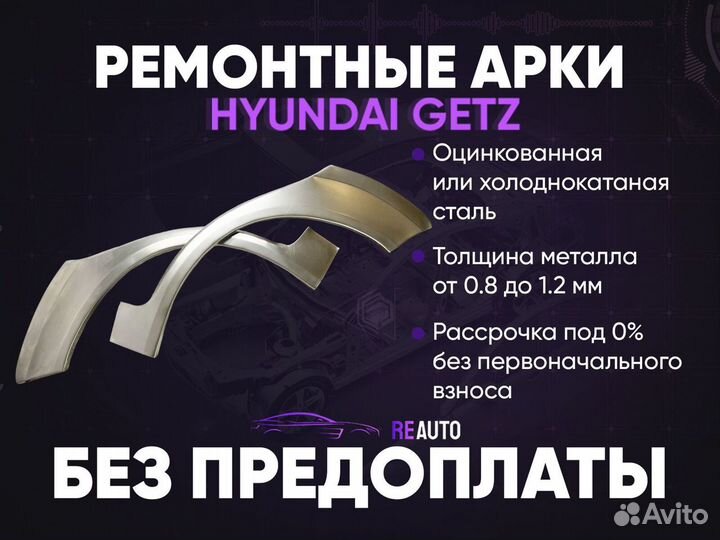 Ремонтные арки на Hyundai Getz