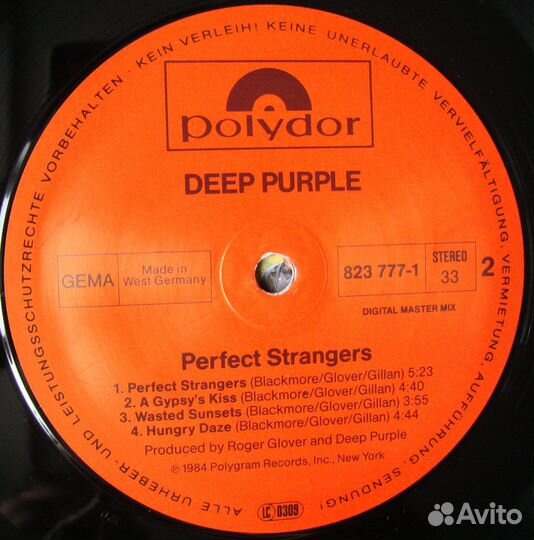 Deep purple - perfect strangers / 1984 germany shr