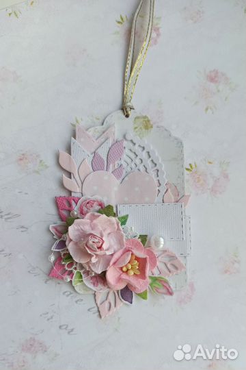 Открытка - бирка. Мини открытка ручной работы