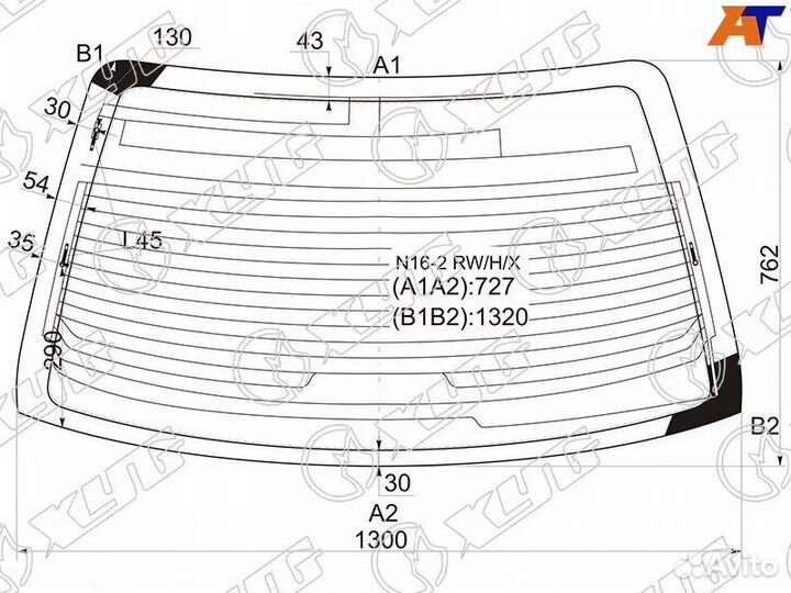 Стекло заднее Nissan Almera N16