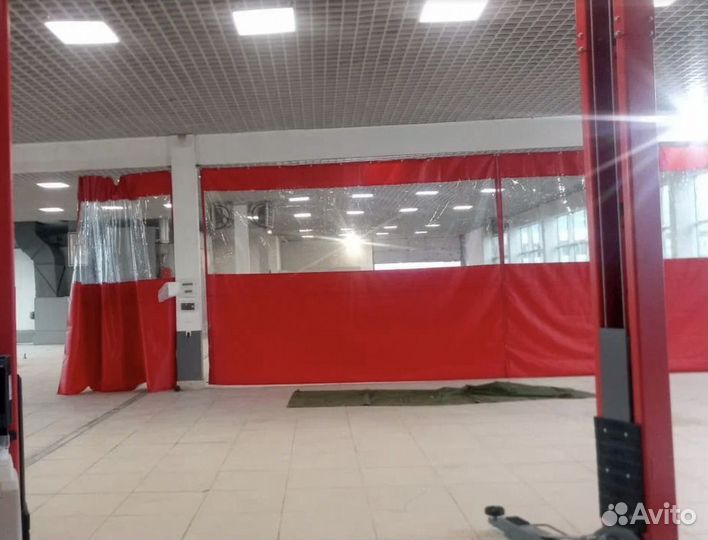 Шторы для гаража, сто, детейлинга