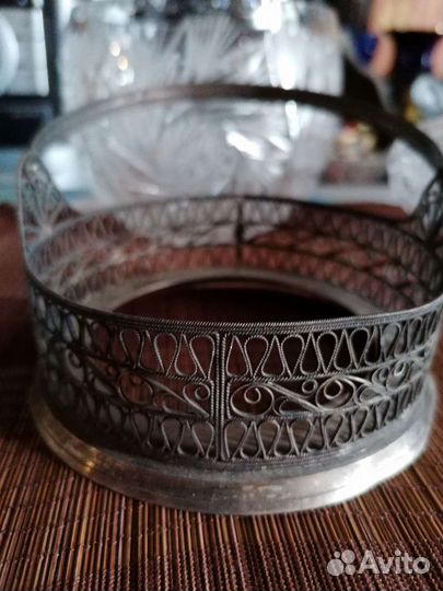 Подставка для сахарницы скань мельхиор