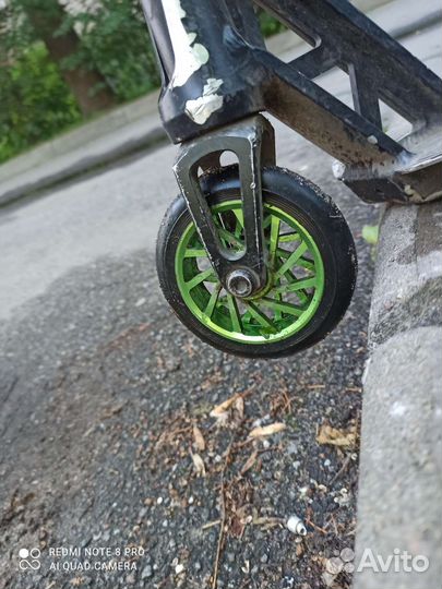 Самокат tech team трюковой зеленый цвет