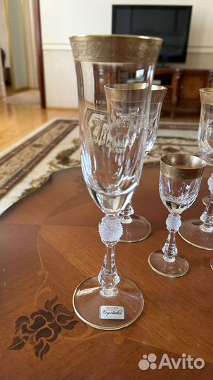 Хрустальные бокалы фужеры рюмки