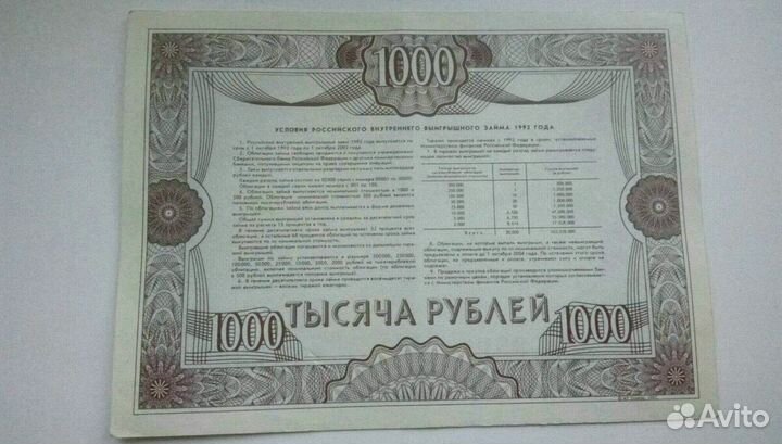 Билеты внутреннего займа