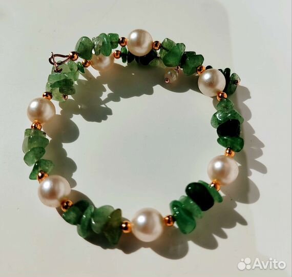 Браслет из зелёного авантюрина