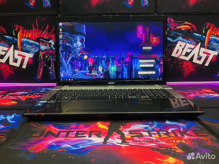 Игровой Acer 17,3 i5 4gb видео 12gb озу SSD+HDD