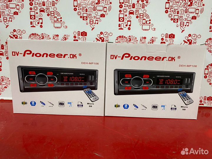Магнитола 1 din Dv pioneer ok bluetooth к1